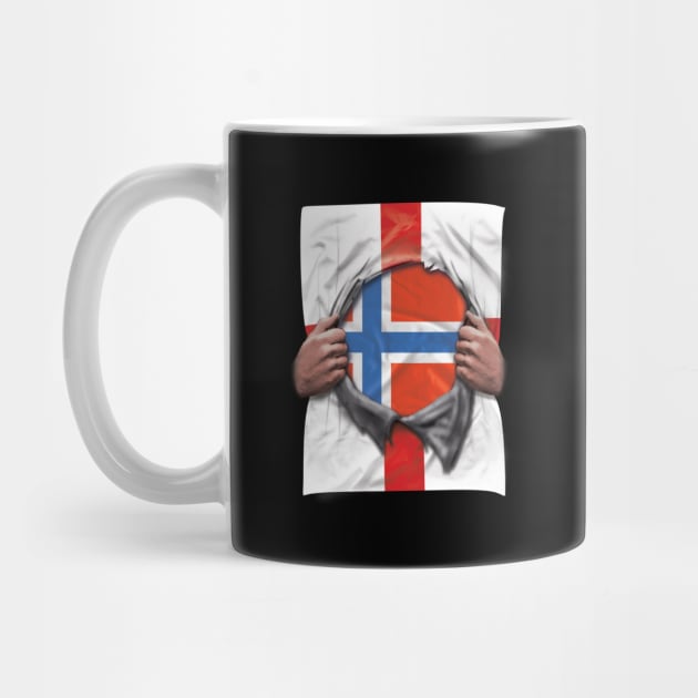 Norway Flag English Flag Ripped - Gift for Norwegian From Norway by Country Flags